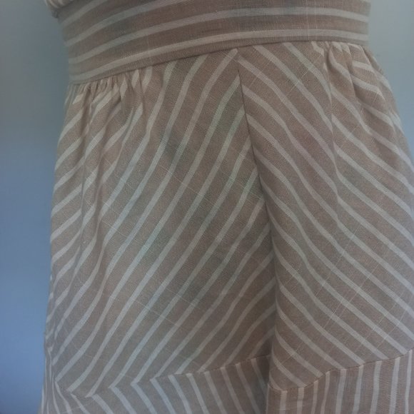 Reverse nude and white summer dress, strappy, plunging neckline (Size XS) - Picture 2 of 8